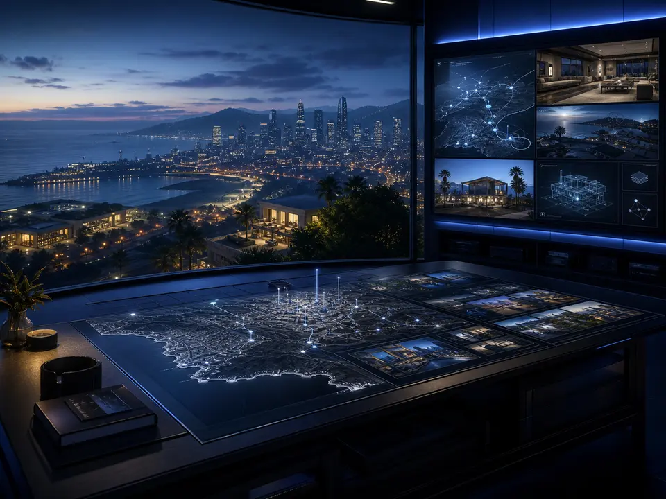 A fictional coastal roleplay city and its connected server systems