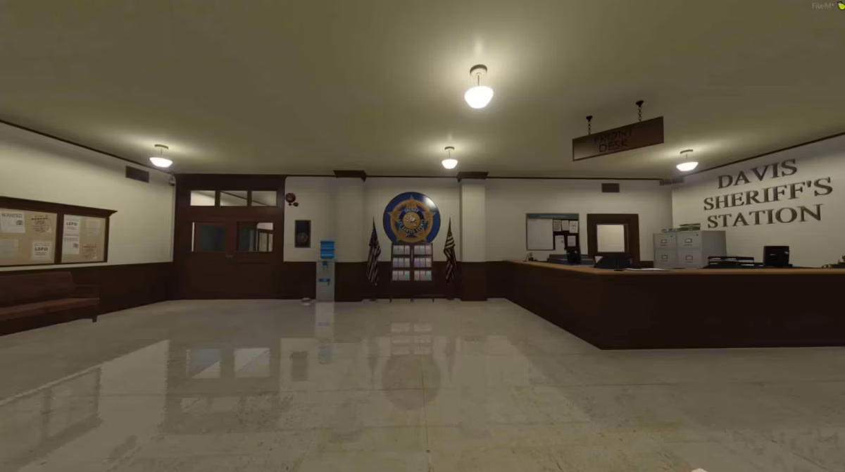 Vista previa del recurso Davis Sheriffs Station [MLO] + Tema LSPD FiveM 4