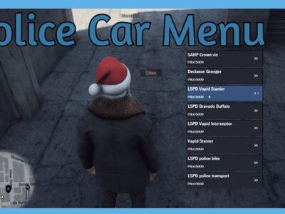 police car menu