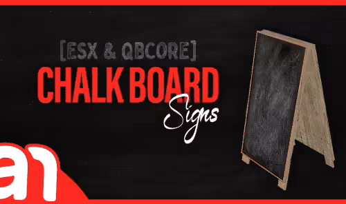Chalk Board Signs (QB/ESX) FiveM resource preview