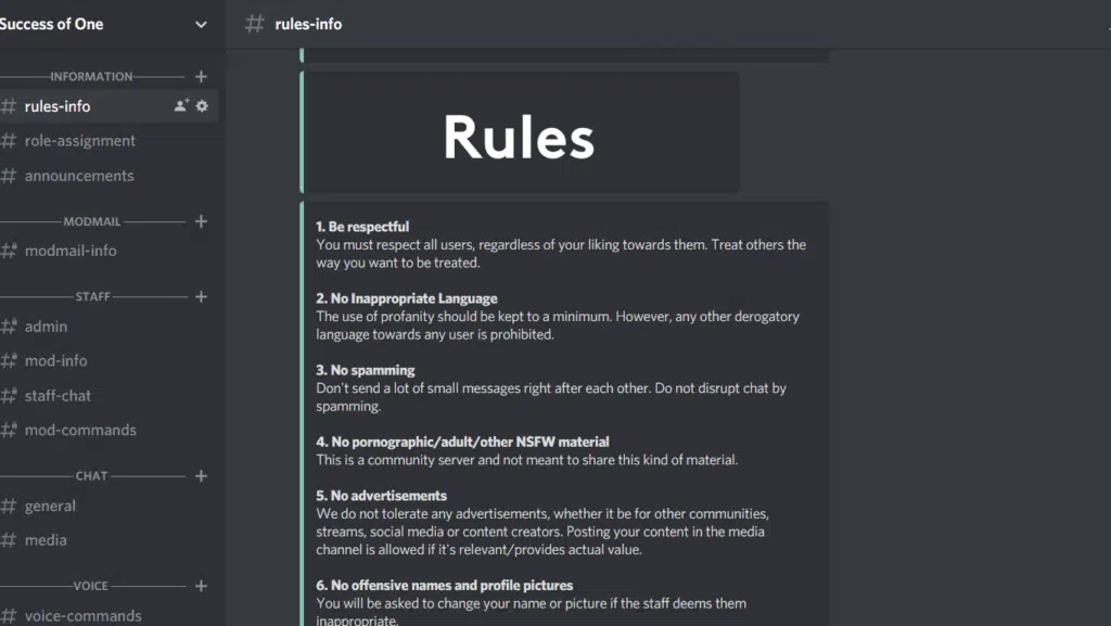 Discord Server Rules