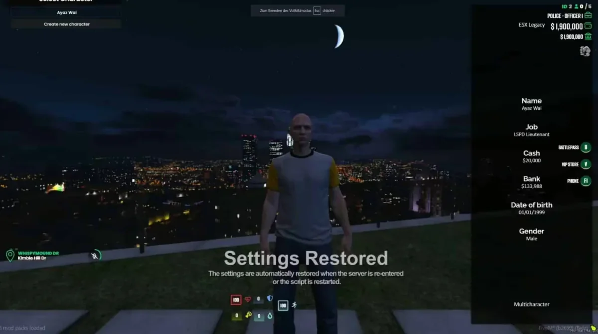 Vista previa del recurso VIP HUD V4 (QB) FiveM 11