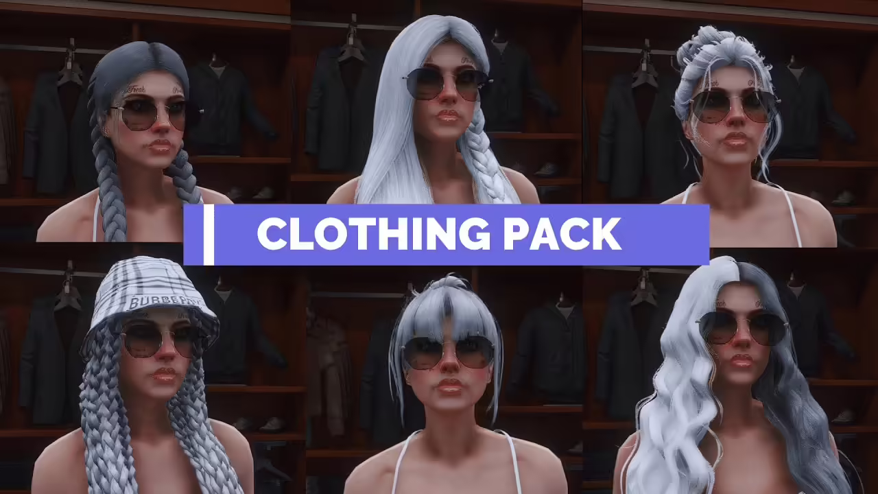 Male and female clothing pack outfits for FiveM