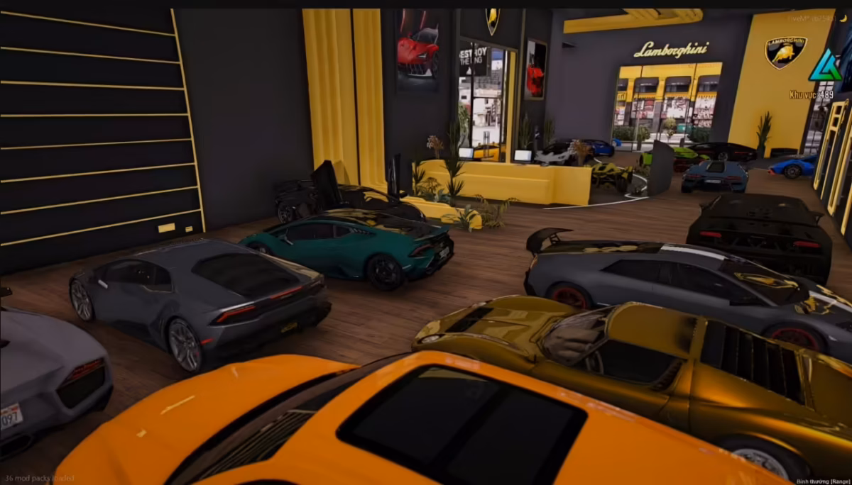 Previsualización del recurso FiveM de la concesionaria Lamborghini 2