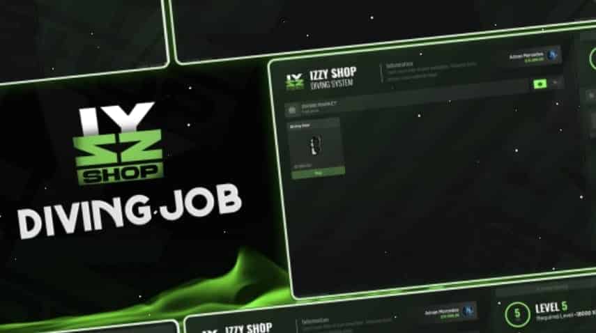 divingjob Trabajo de buceo (Izzy) FiveM vista previa del recurso