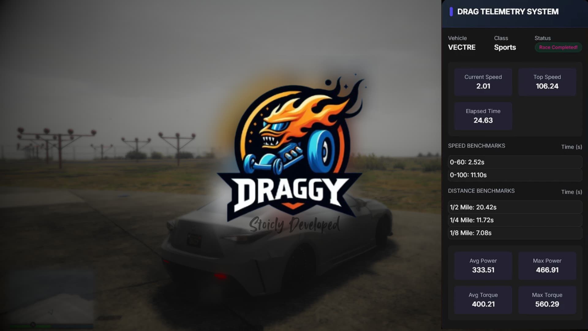 Telemetría de Carreras de Arrastre Draggy para FiveM