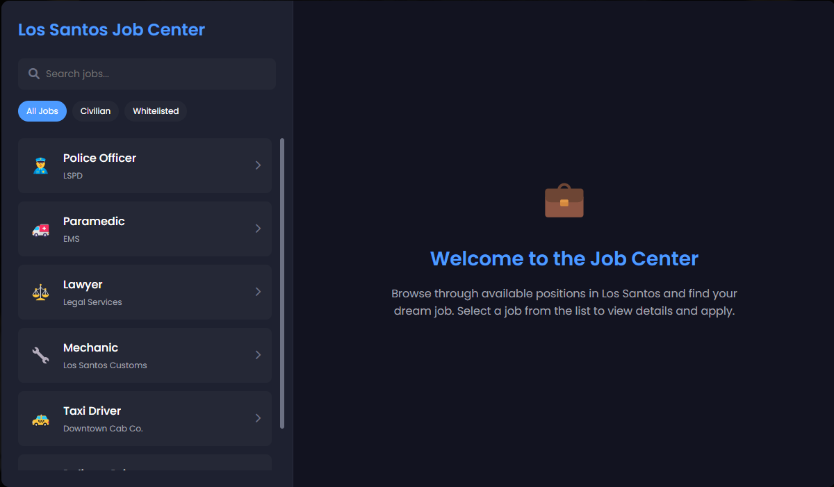 QBCore Sistema Avanzado de Centro de Trabajo para FiveM