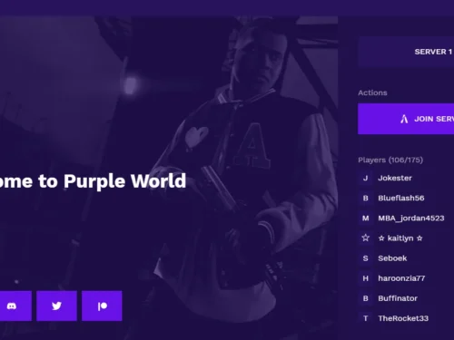 Purple World Launcher | HiFiveM FiveM resource preview