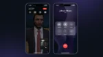 Interface de chamadas do aplicativo LB Phone v2