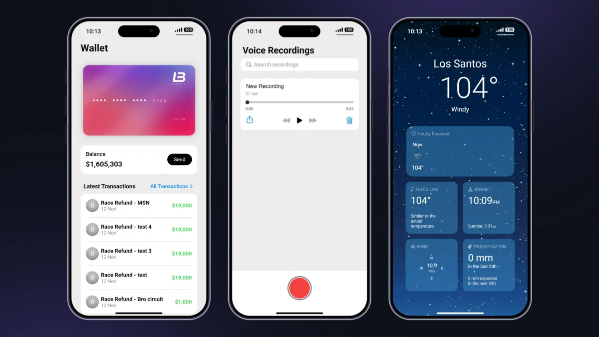 Tela de aplicativos do LB Phone v2 com mais aplicações