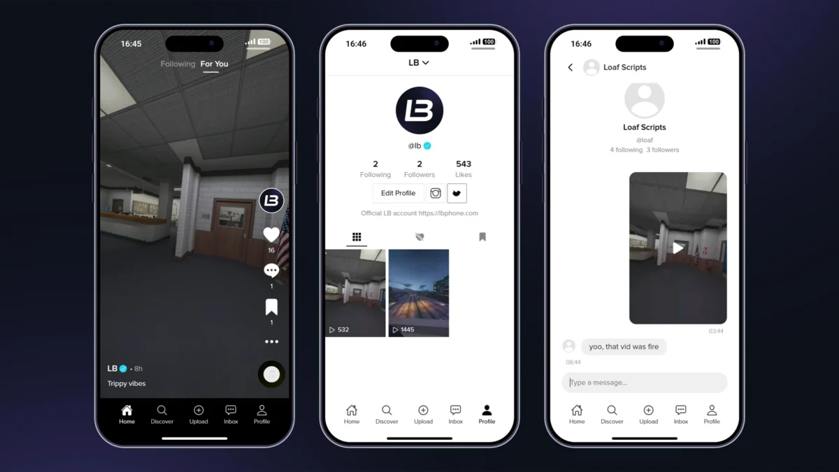 Interface de app de vídeo curto Trendy do LB Phone v2