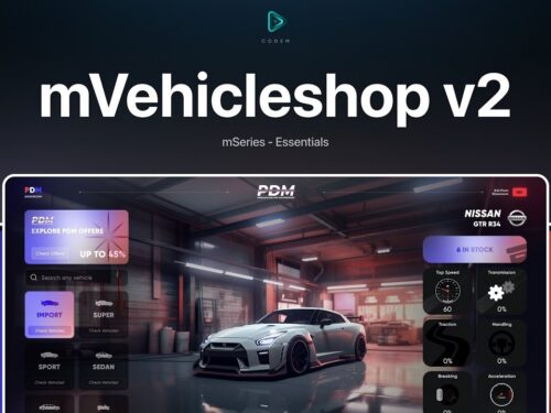 CodeM mVehicleshop v2 FiveM resource preview