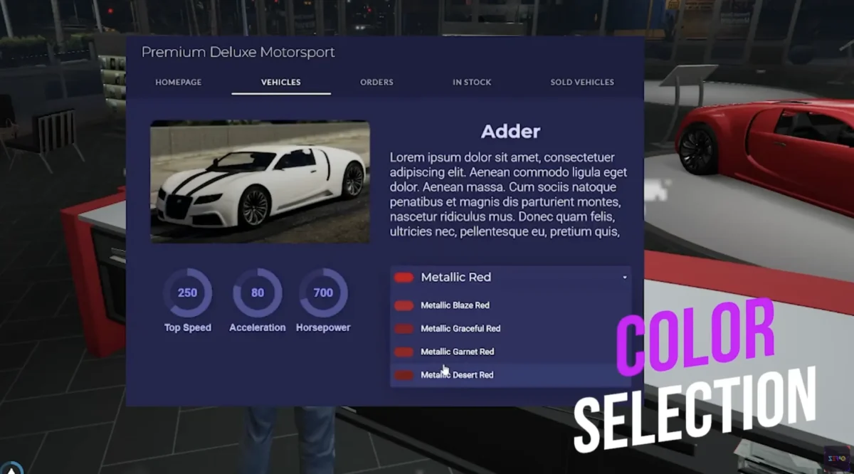 Zerio Cardealer FiveM resource preview 2