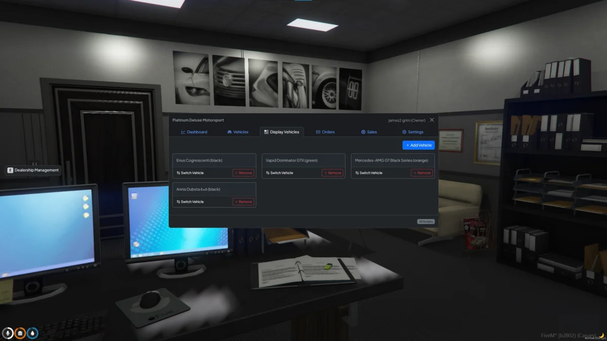 Vista previa del recurso JG Dealerships FiveM 2