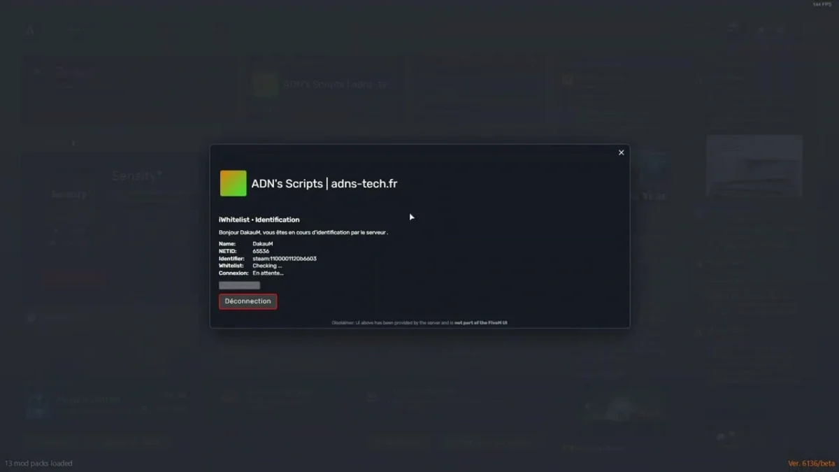 Vista previa del recurso del sistema de lista blanca de ADN FiveM 2