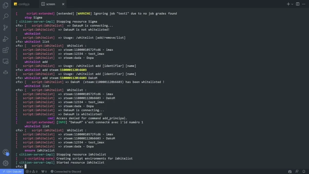 Vista previa del recurso del sistema de lista blanca de ADN FiveM 9