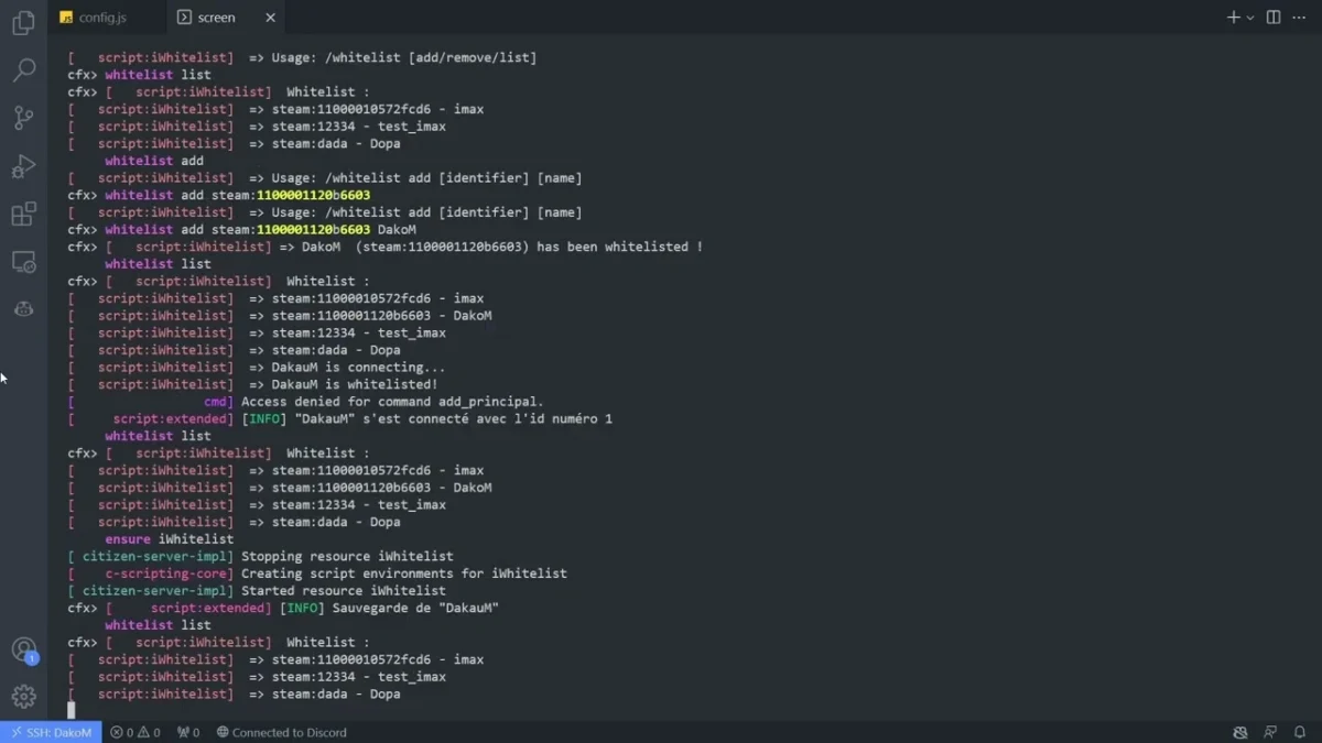 Vista previa del recurso del sistema de lista blanca de ADN FiveM 10