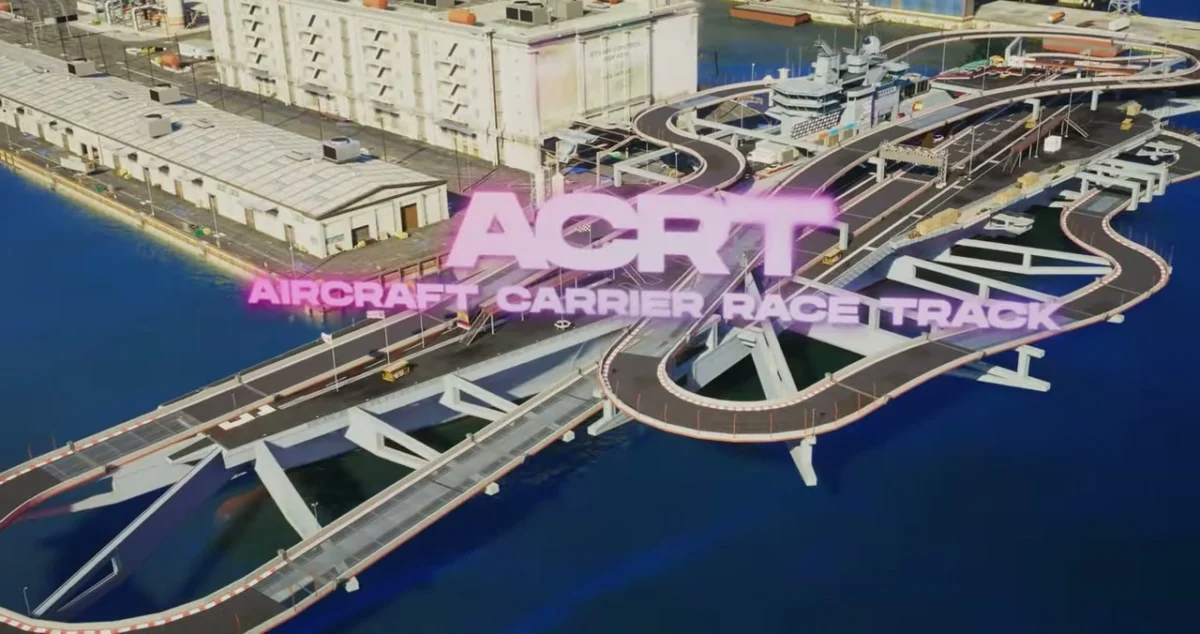 Vista previa del recurso Aircraft Carrier Racetrack FiveM 3