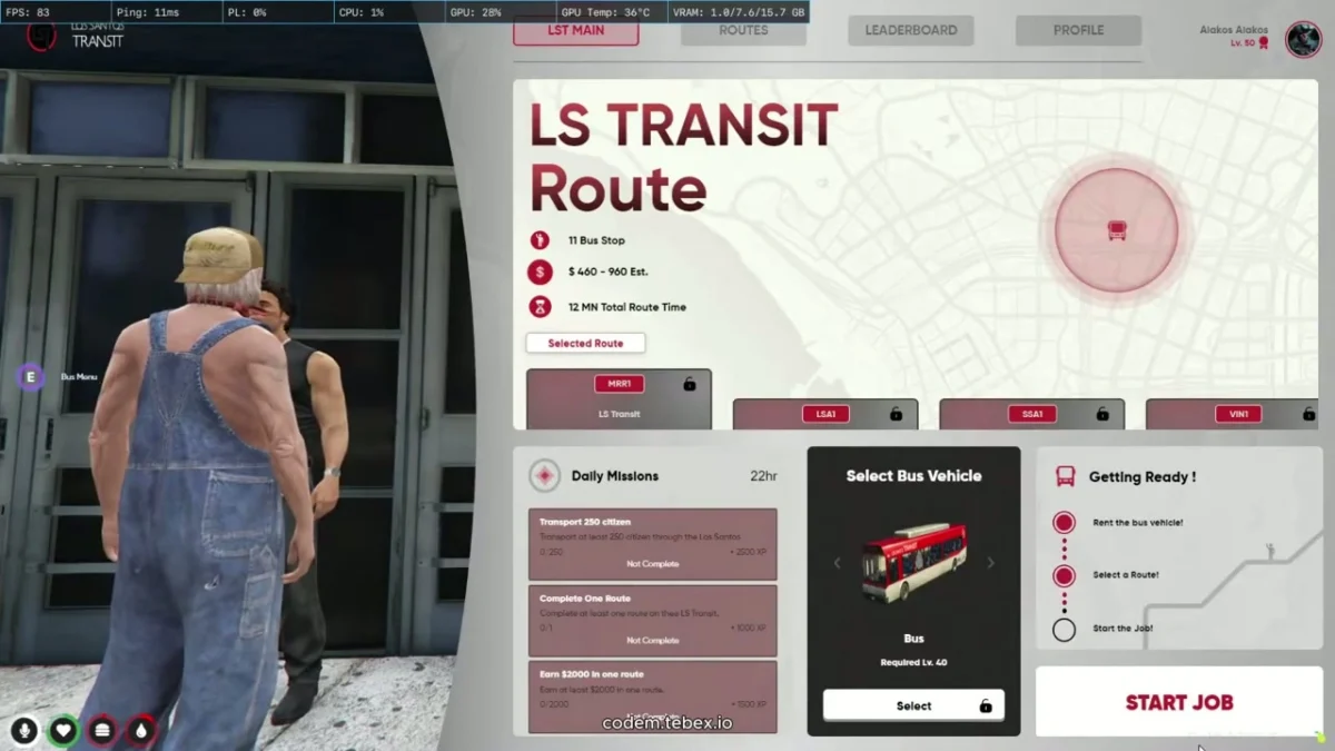 CodeM LSTransit FiveM resource preview 6