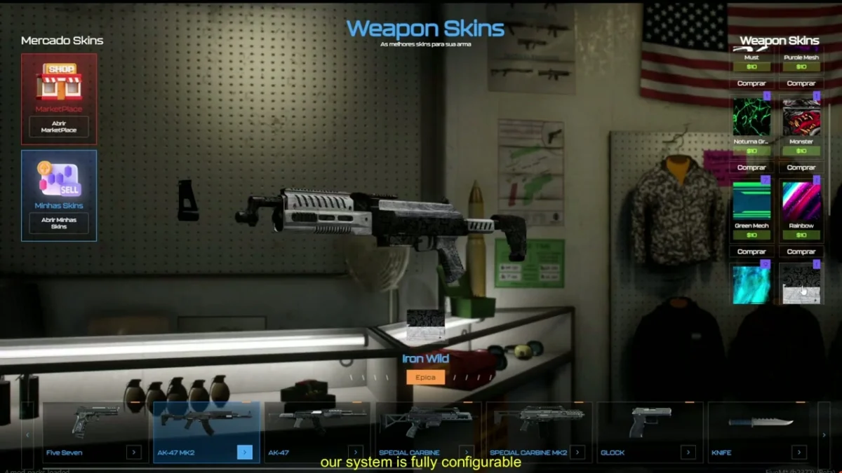 Energy Skins Weapons V2 - ESX - QBCORE FiveM visualização do recurso 2