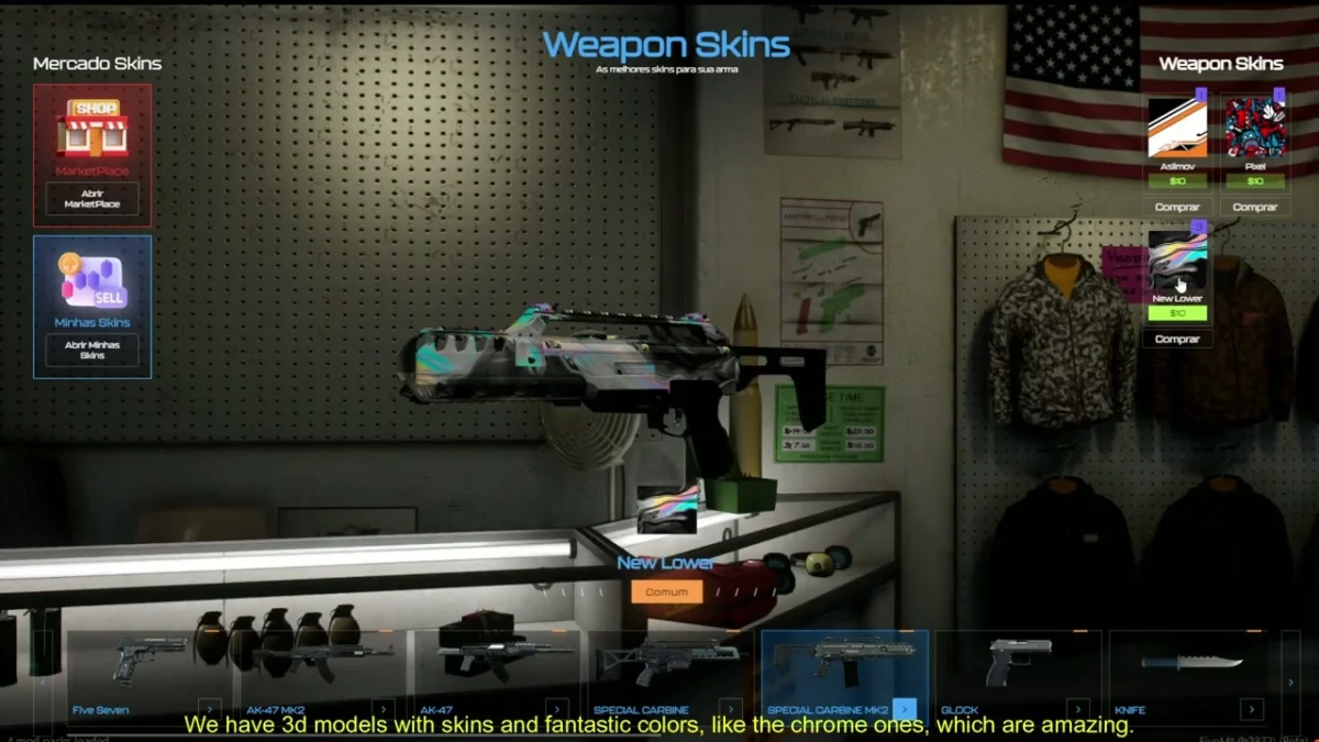 Energy Skins Weapons V2 - ESX - QBCORE FiveM visualização do recurso 3