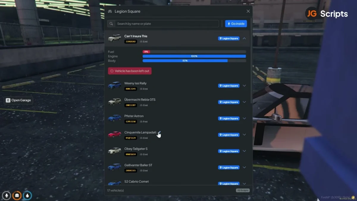 Vista previa del recurso JG Advanced Garages FiveM 4