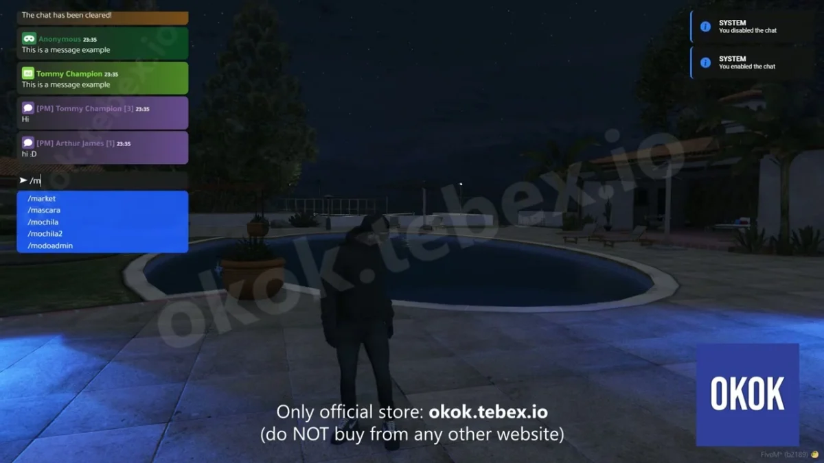 Visualização do recurso okok Chat V2 FiveM 8