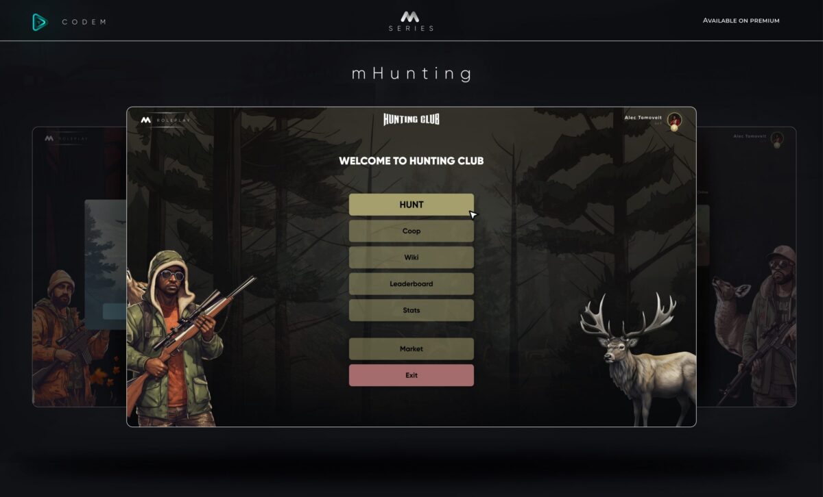 CodeM mHunting — Sistema de Caza y Vida Silvestre FiveM vista previa del recurso 2