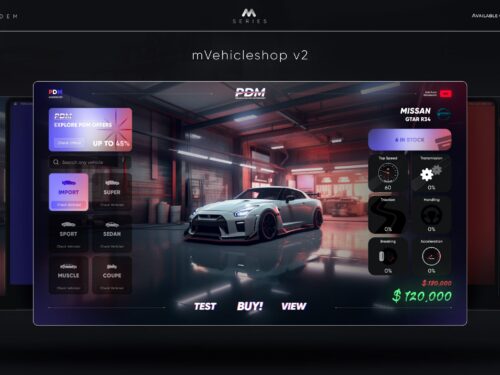 CodeM mVehicleShop — Advanced Vehicle Dealership FiveM resource preview