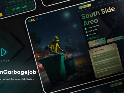 CodeM mGarbagejob — Advanced Co-Op Sanitation Job FiveM resource preview
