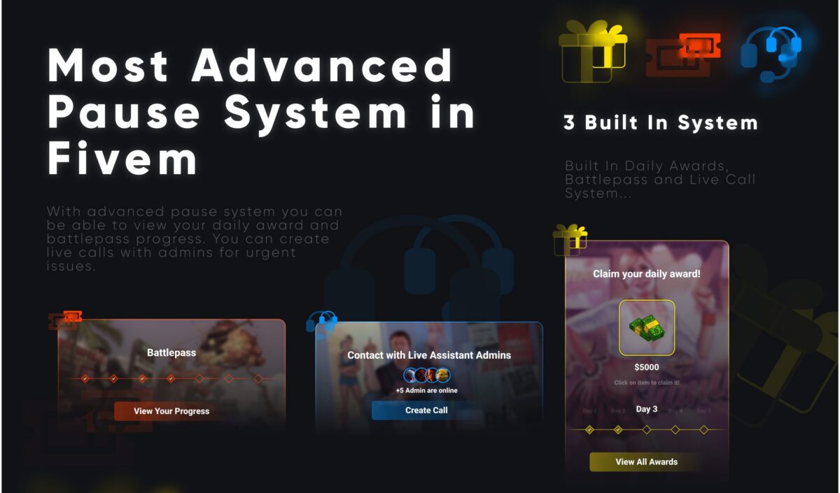 CodeM mPausemenu — Menú de pausa avanzado FiveM vista previa del recurso 3