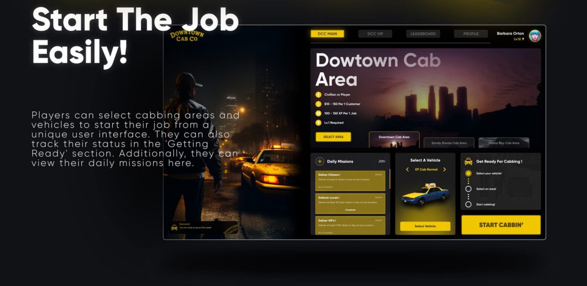 CodeM mTaxiJob — Script Avanzado de Taxi FiveM vista previa del recurso 5