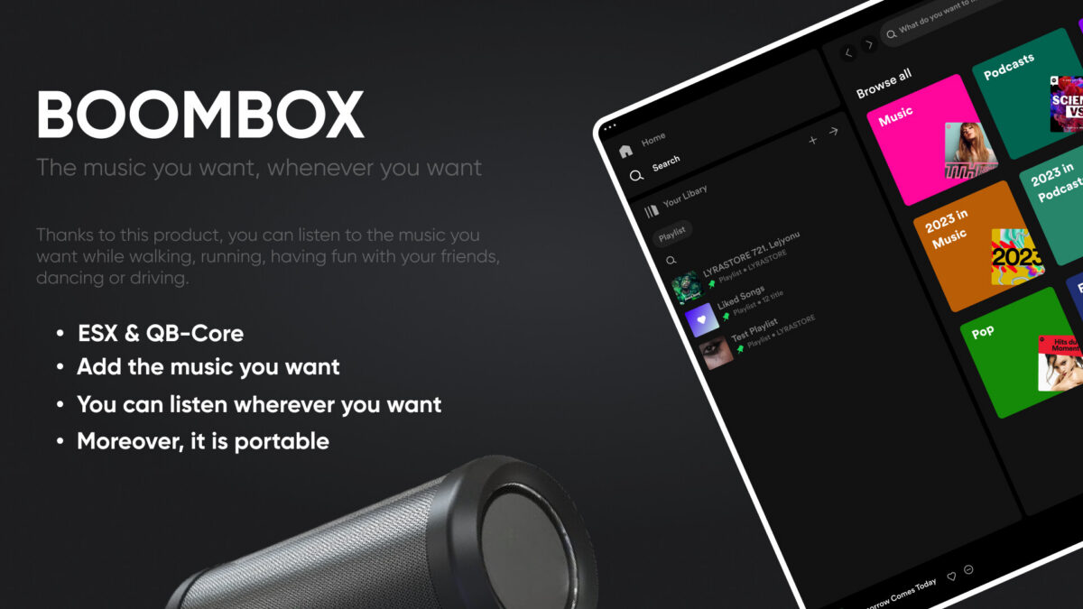 STG Boombox - Sistema Avanzado de Música FiveM vista previa del recurso 2