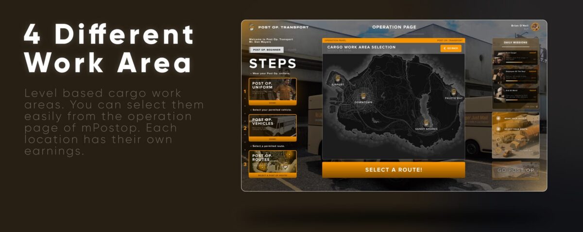 CodeM mPostop — Trabajo avanzado de carga FiveM vista previa del recurso 5