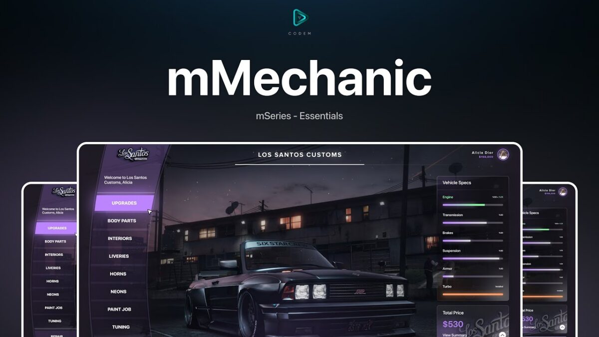ESX Mechanic Vista previa del script ESX Mechanic FiveM