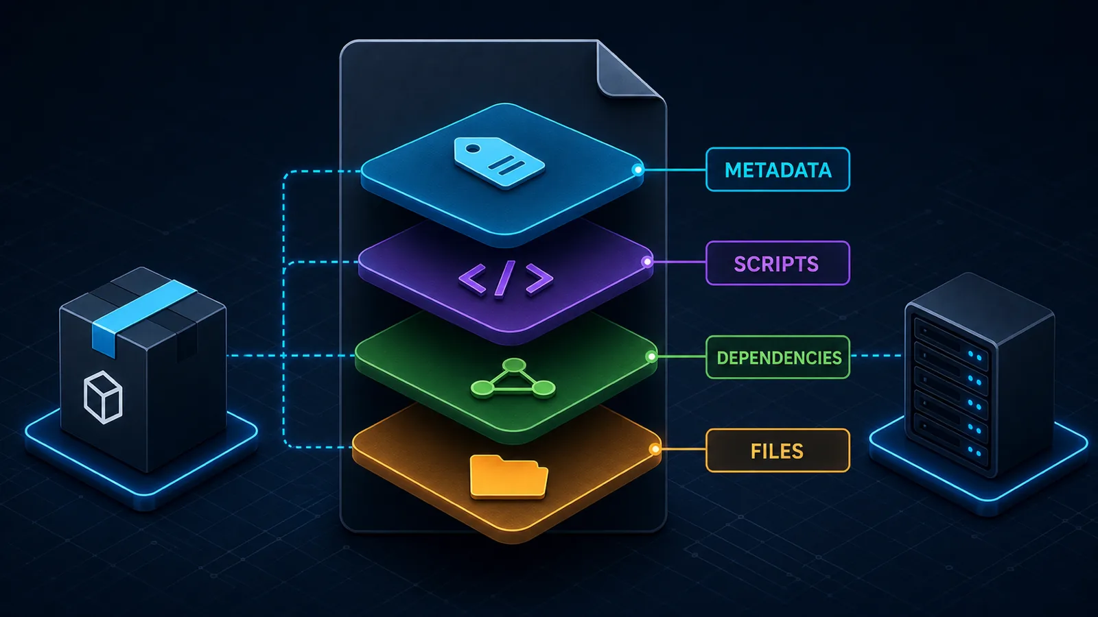 capas de fxmanifest.lua para metadatos, scripts, dependencias y archivos