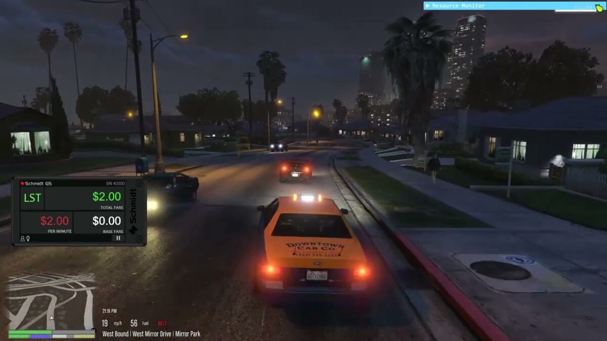 NoPixel Vista previa del juego de taxímetro con taxímetro UI
