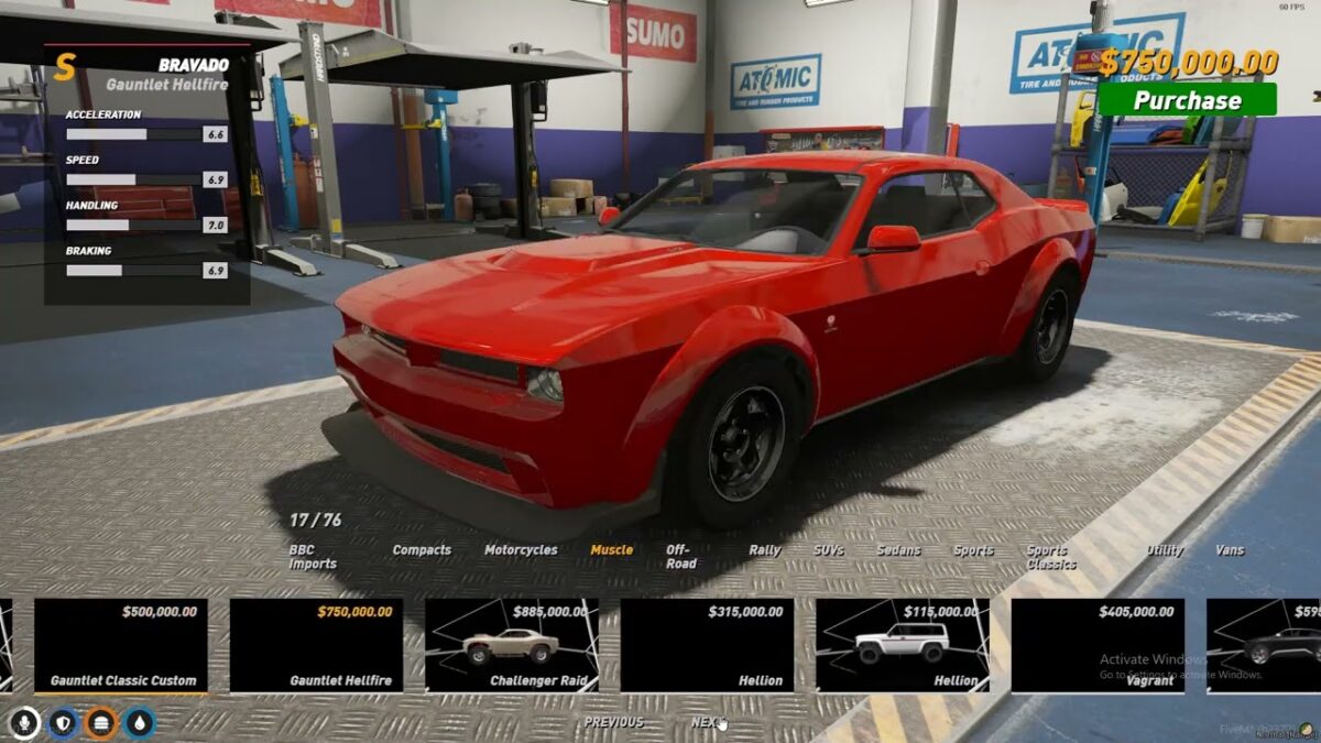 Vista previa de jugabilidad de NoPixel Tunershop con tienda de vehículos UI