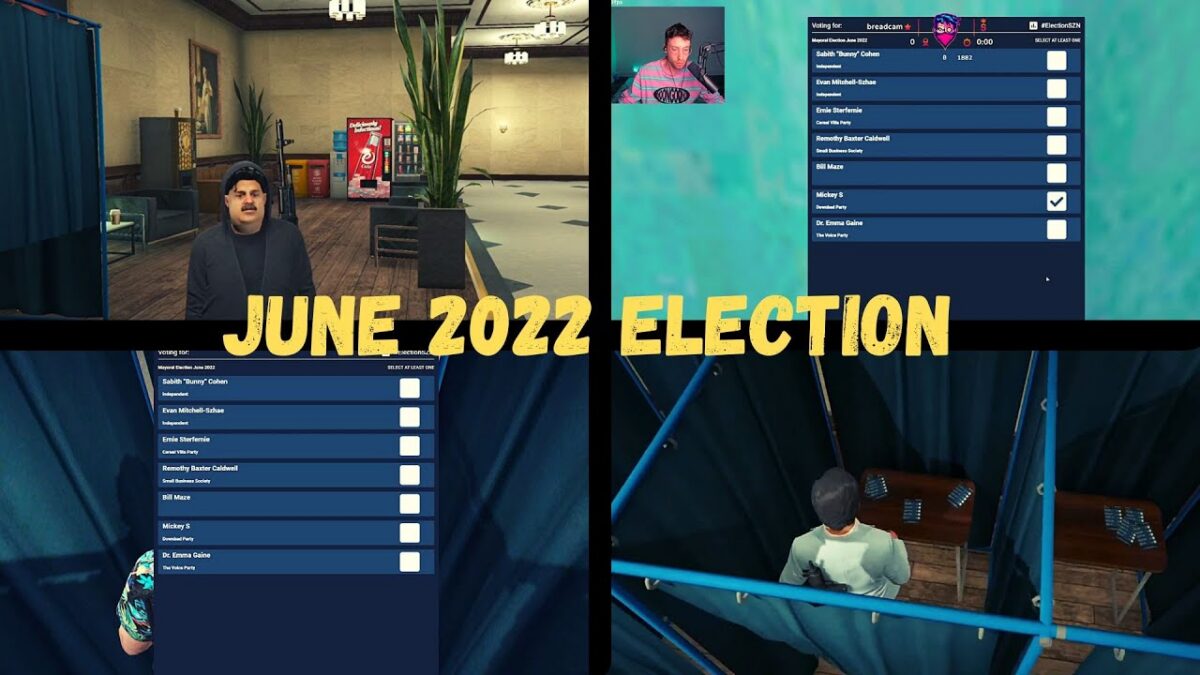 Vista previa del video del sistema de votación que muestra la interfaz de elección en el juego