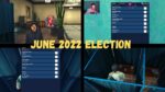 Vista previa del video del sistema de votación que muestra la interfaz de elección en el juego
