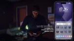 LB Phone v2 tela de bloqueio mostrada no vídeo oficial do produto