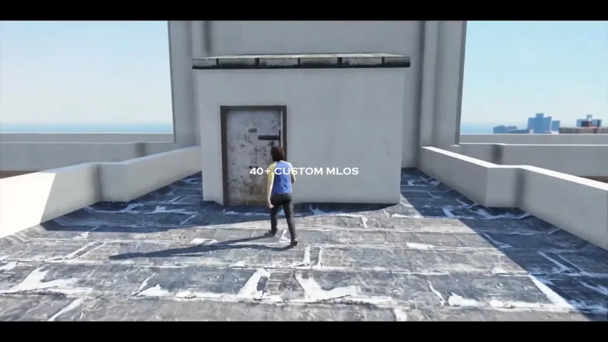 Horizonte del mapa VIP de Liberty City mostrado en el video exacto del producto