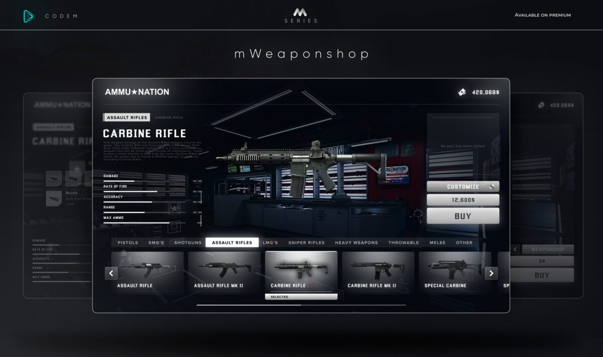 CodeM mWeaponshop FiveM vista previa del recurso 3