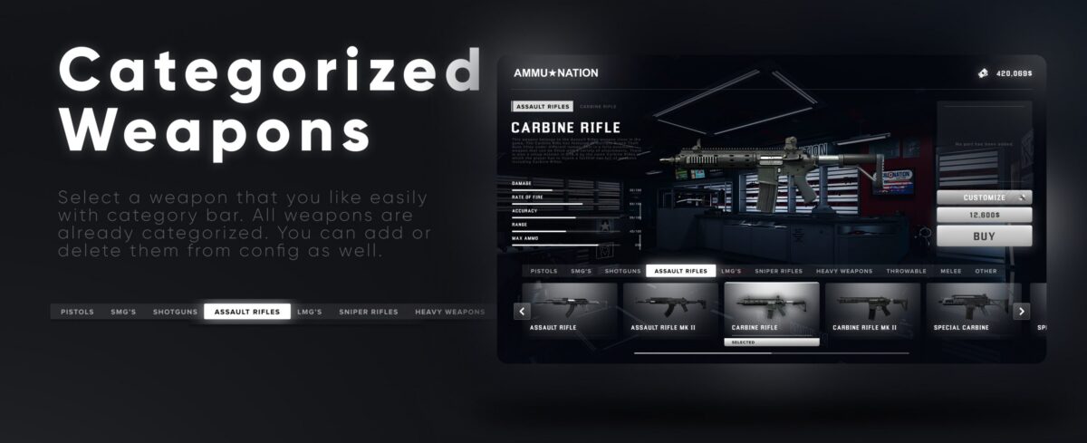 CodeM mWeaponshop FiveM vista previa del recurso 5