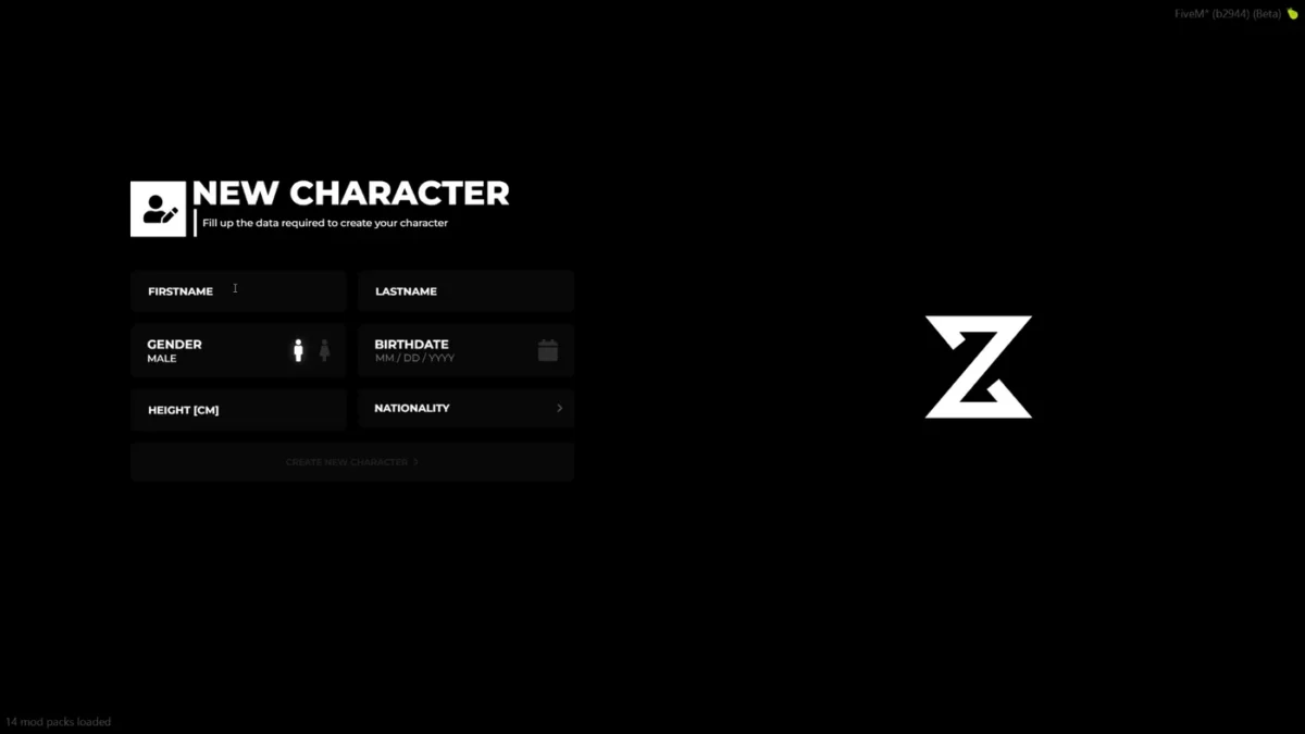 Visualização do recurso ZSX Multicharacter FiveM 5